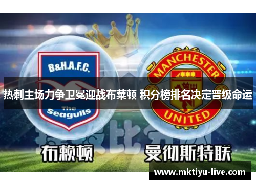 热刺主场力争卫冕迎战布莱顿 积分榜排名决定晋级命运